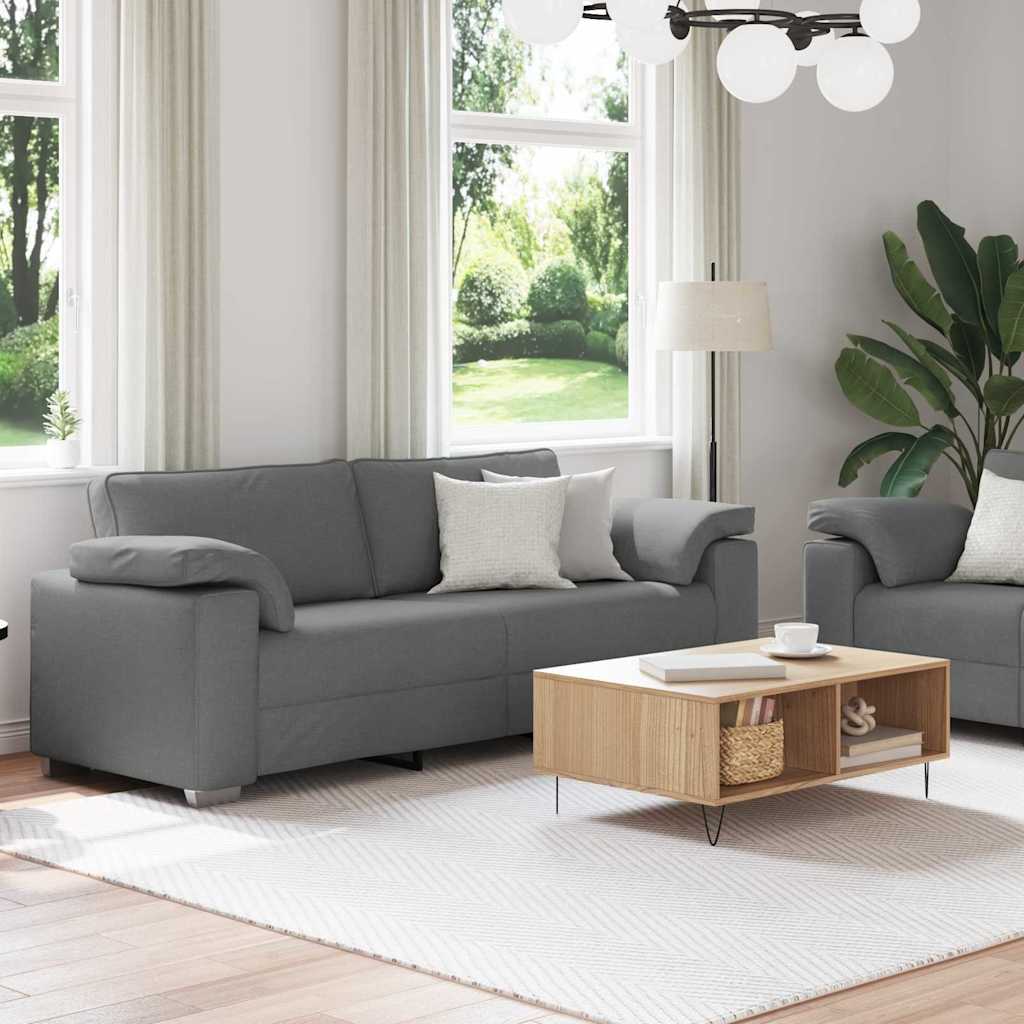 vidaXL Sofa Set 2 pcs Dark grey 219 x 77 x 82 cm Fabric