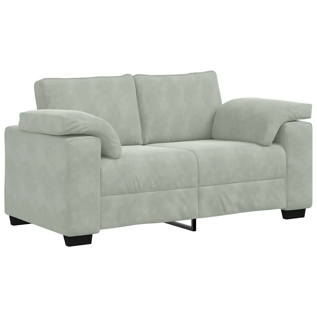 8721158679284_g_en_hd_2 vidaXL 2 Piece Sofa Set with Cushions Light Grey Velvet - Image 4