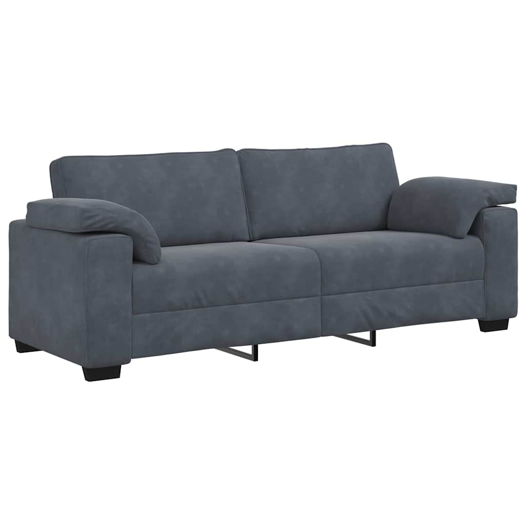 8721158679291_g_en_hd_3 vidaXL 2 Piece Sofa Set with Cushions Dark Grey Velvet - Image 5