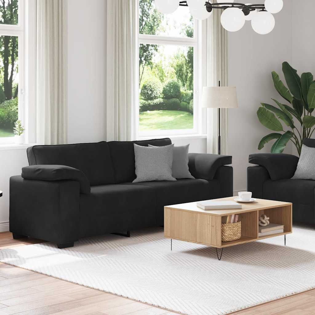 8721158679338_g_en_hd_1 vidaXL 2 Piece Sofa Set with Cushions Black Velvet - Image 3