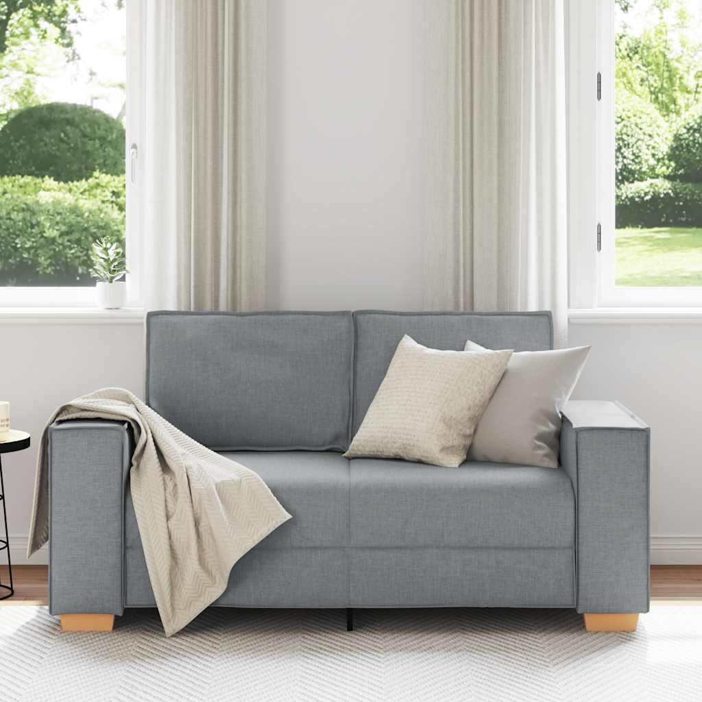 8721158688798_g_en_hd_1 vidaXL 2-Seater Sofa Light Grey 120 cm Fabric - Image 3