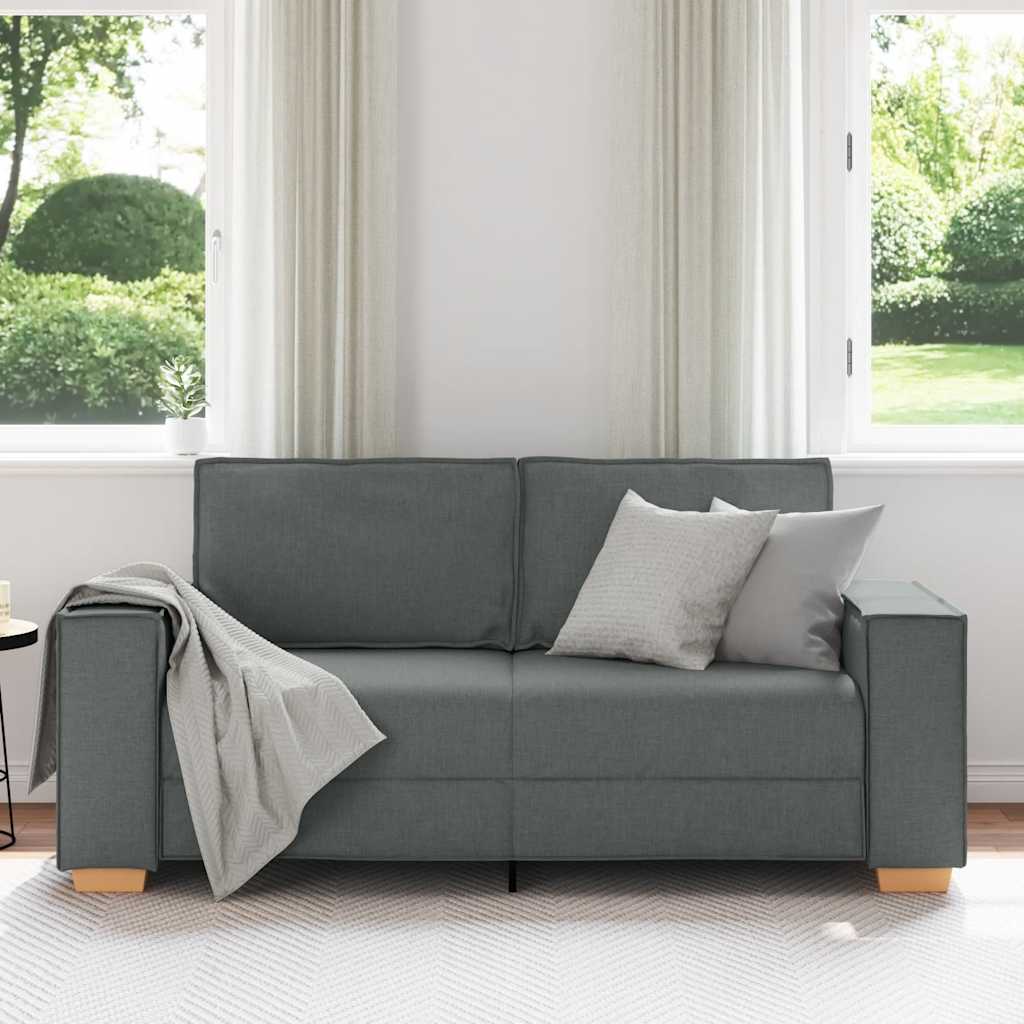 8721158688903_g_en_hd_1 vidaXL 2-Seater Sofa Dark Grey 140 cm Fabric - Image 3