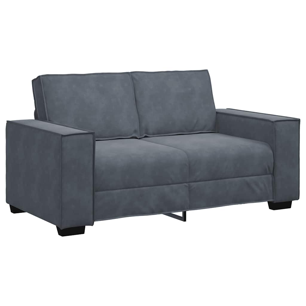 8721158689207_a_en_hd_1 vidaXL 2-Seater Sofa Dark Grey 120 cm Velvet - Image 2