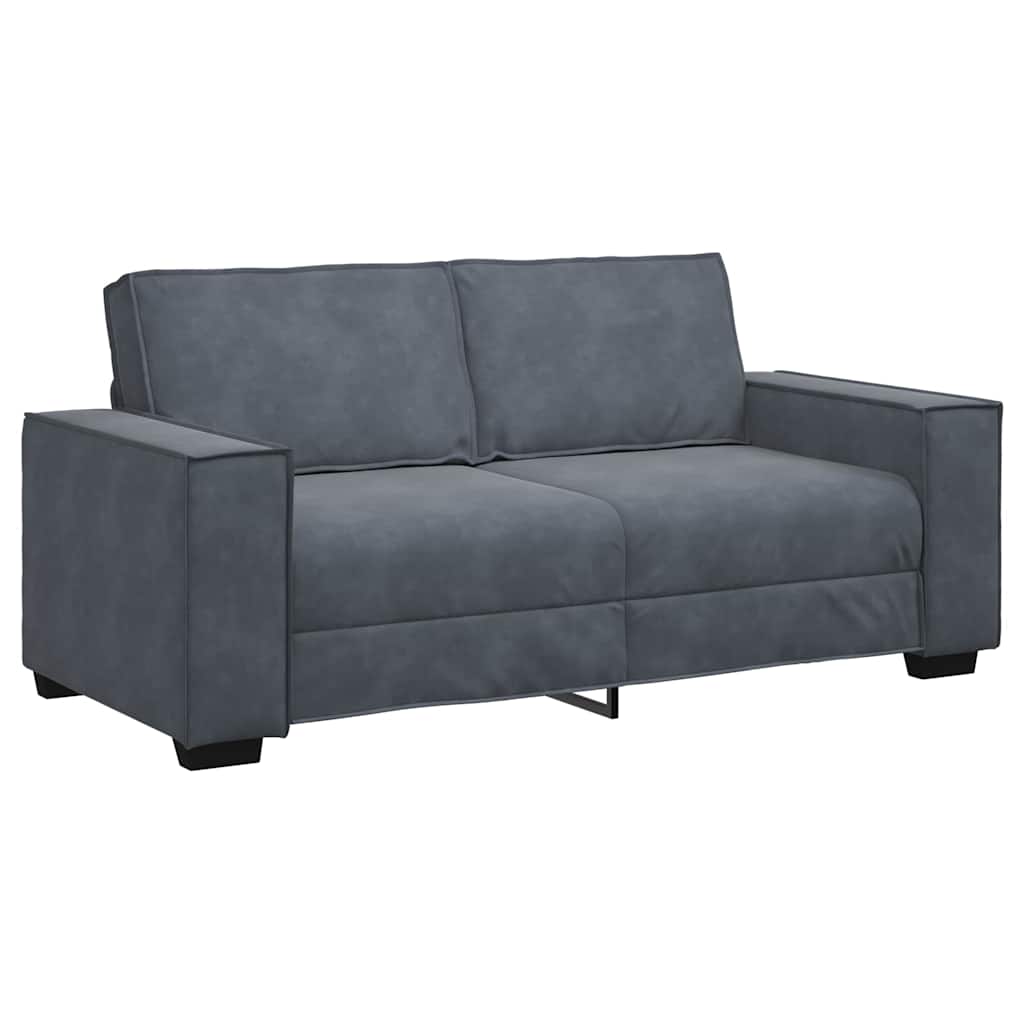 8721158689306_a_en_hd_1 vidaXL 2-Seater Sofa Dark Grey 140 cm Velvet - Image 2