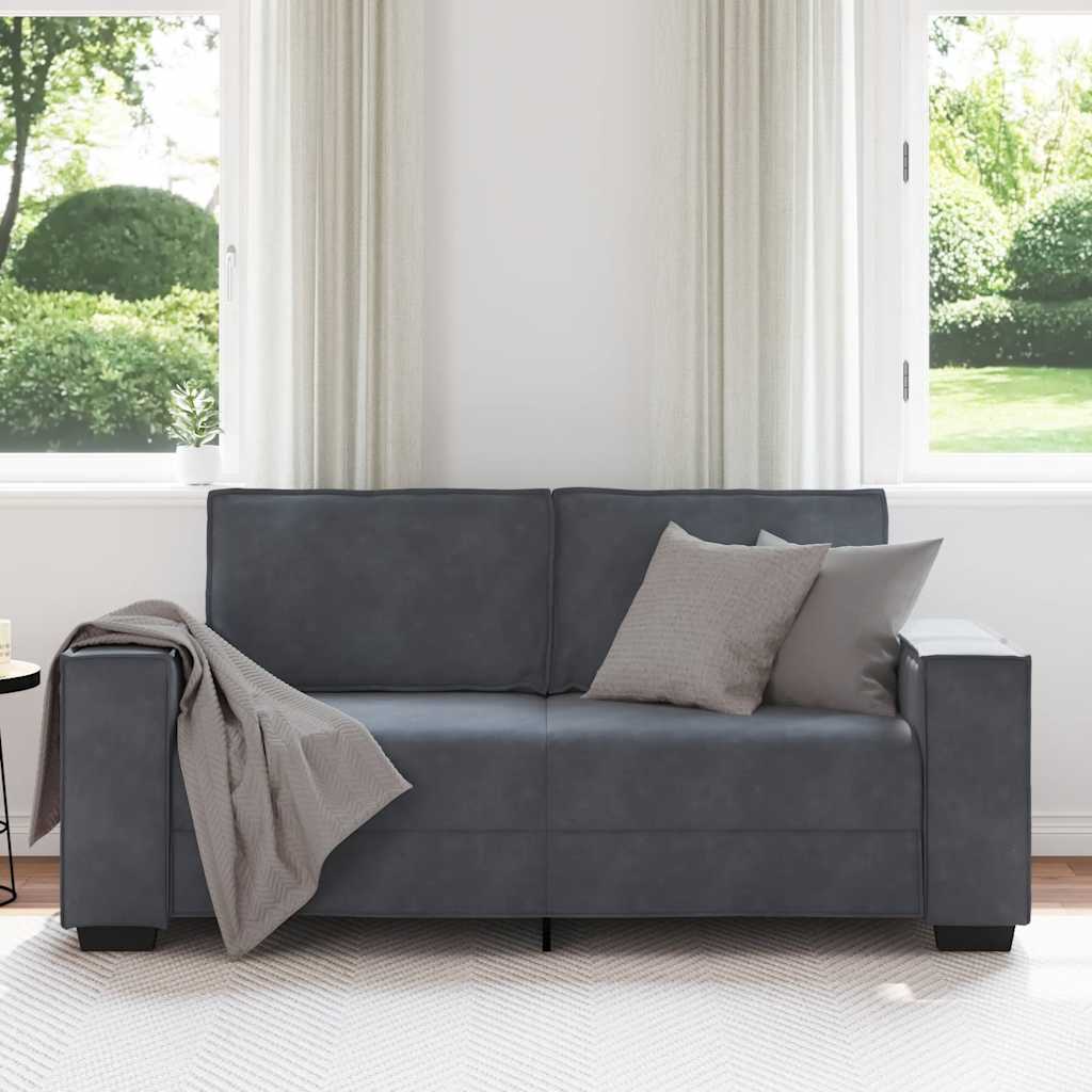 8721158689306_g_en_hd_1 vidaXL 2-Seater Sofa Dark Grey 140 cm Velvet - Image 3