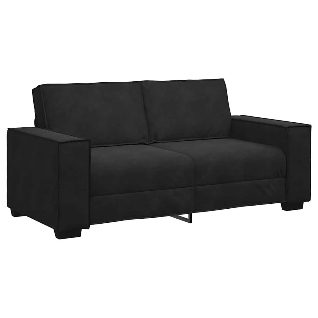 8721158689344_a_en_hd_1 vidaXL 2-Seater Sofa Black 140 cm Velvet - Image 2