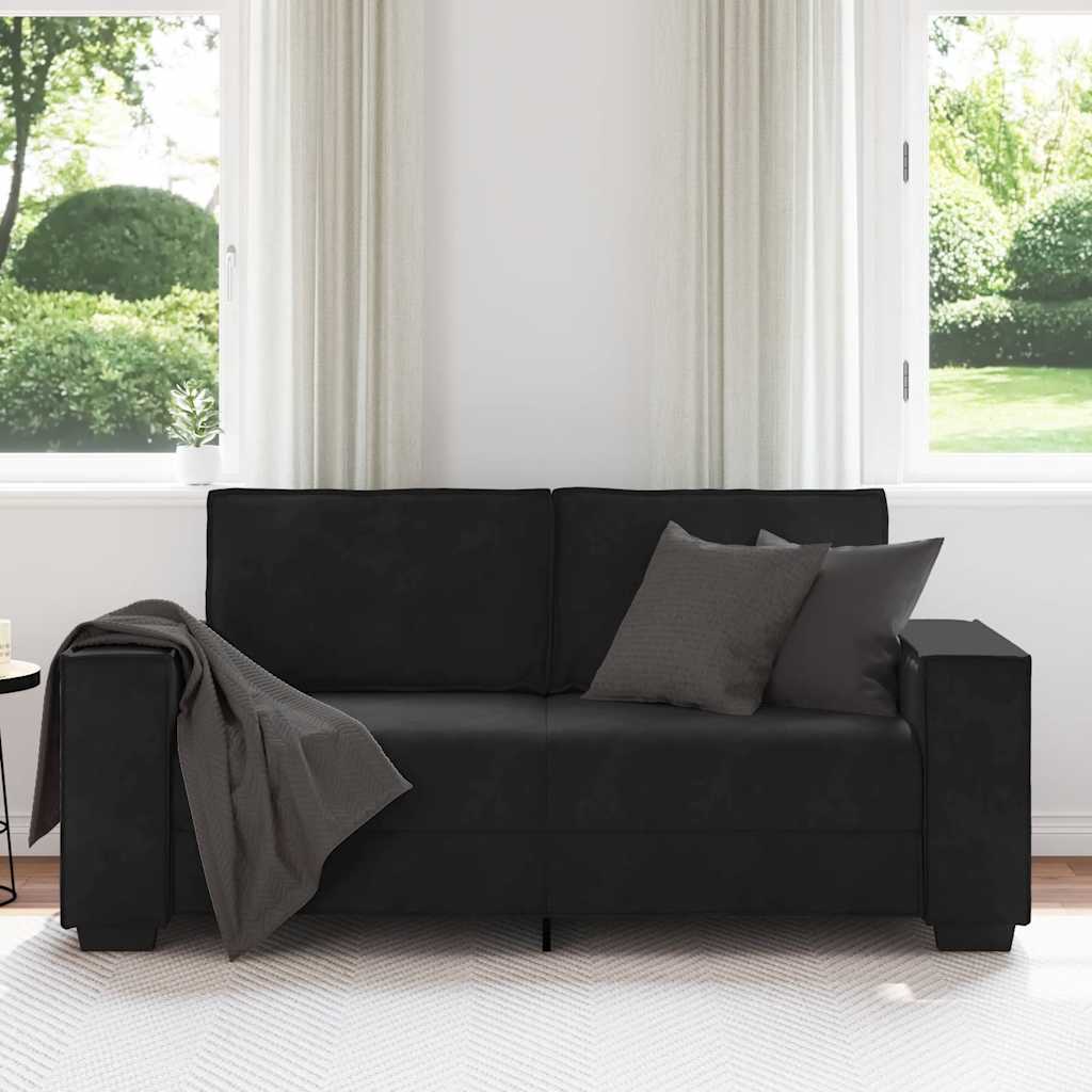 8721158689344_g_en_hd_1 vidaXL 2-Seater Sofa Black 140 cm Velvet - Image 3
