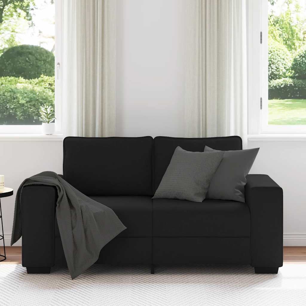 8721158690678_g_en_hd_1 vidaXL 2-Seater Sofa Black 120 cm Fabric - Image 3