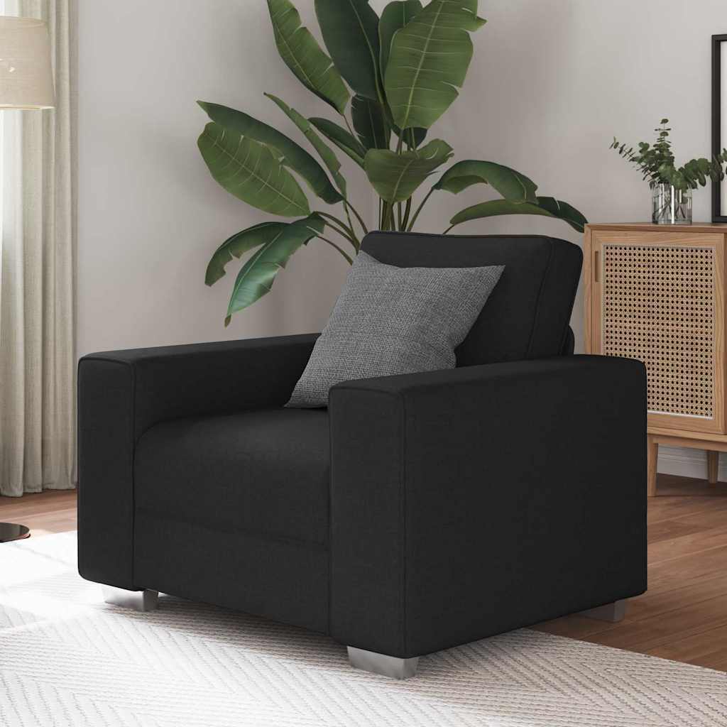 8721158691187_mo-im_en_hd_1 vidaXL Sofa with Cushion Black 100 x 77 x 82 cm Fabric - Image 1