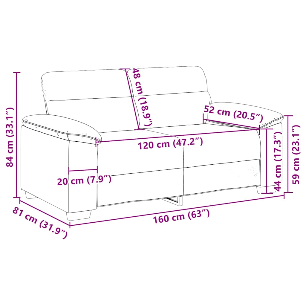 8721158692085_g_en_hd_7 vidaXL 2-Seater Sofa Black 120 cm Fabric - Image 9
