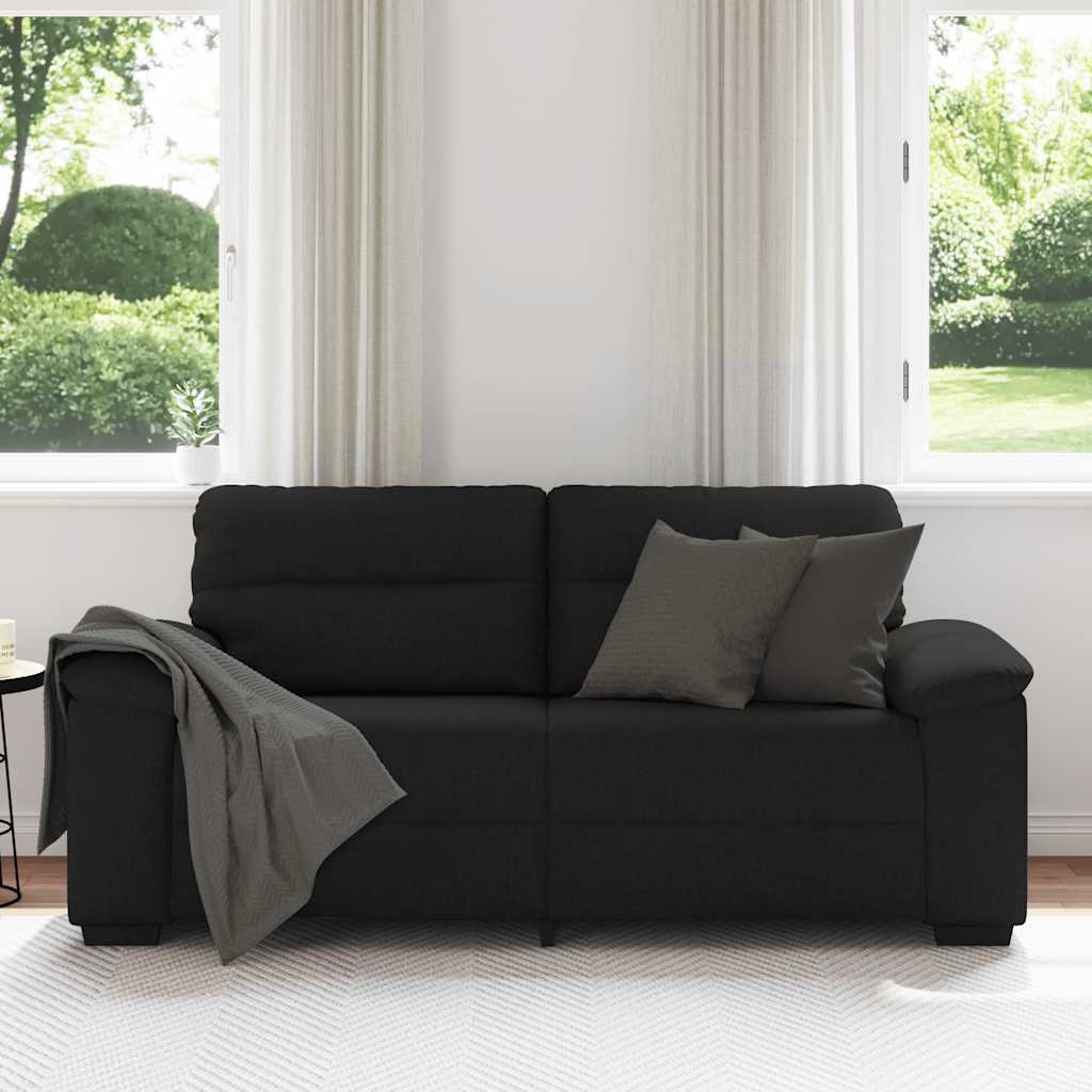 8721158692184_g_en_hd_1 vidaXL 2-Seater Sofa Black 140 cm Fabric - Image 3