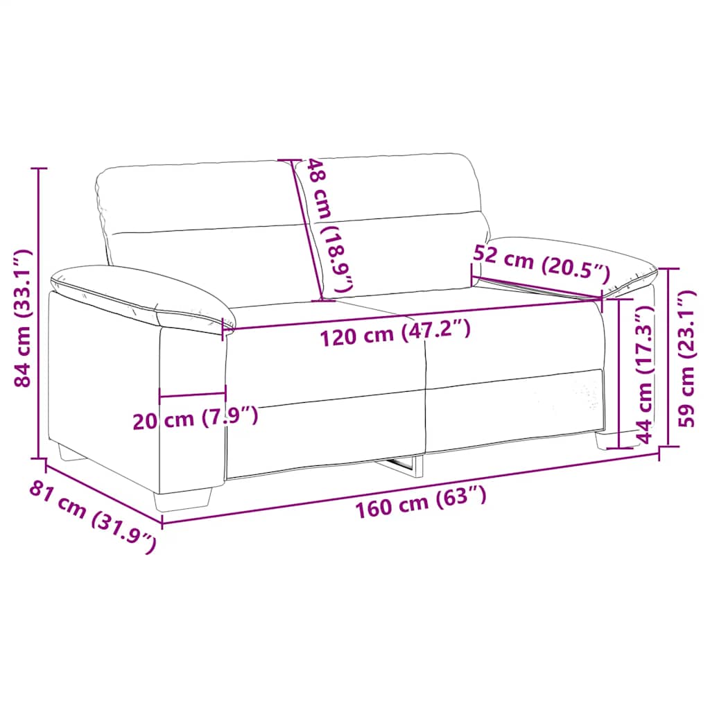 8721158692450_g_en_hd_7 vidaXL 2-Seater Sofa Cappuccino 120 cm Faux Leather - Image 9