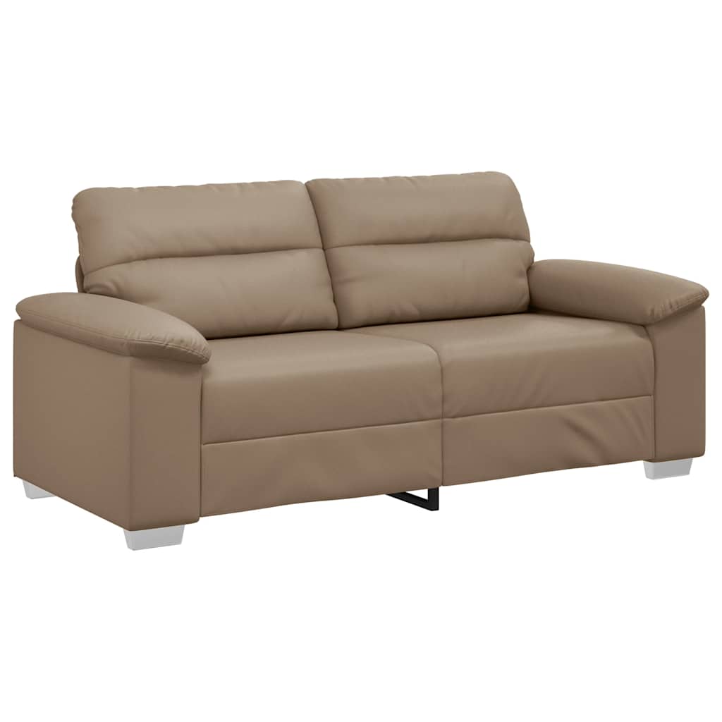 8721158692511_a_en_hd_1 vidaXL 2-Seater Sofa Cappuccino 140 cm Faux Leather - Image 2