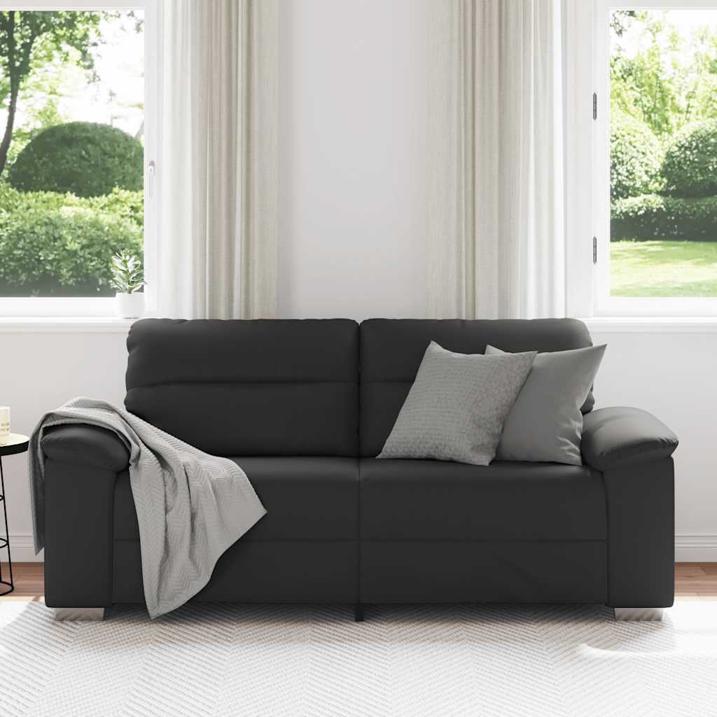 8721158692528_g_en_hd_1 vidaXL 2-Seater Sofa Black 140 cm Faux Leather - Image 3