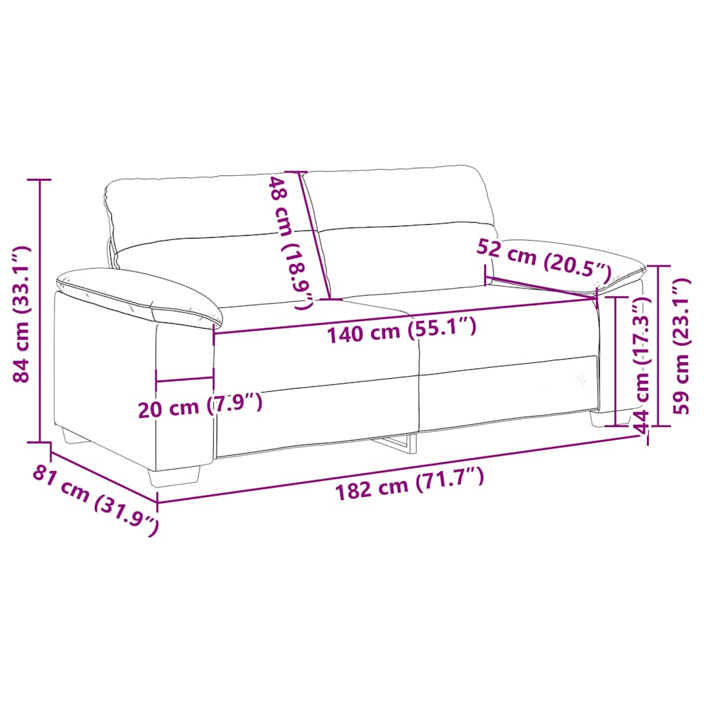 8721158692528_g_en_hd_7 vidaXL 2-Seater Sofa Black 140 cm Faux Leather - Image 9