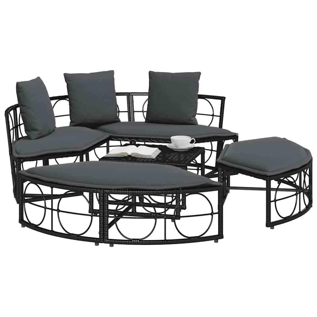 8721158713797_g_en_hd_2 vidaXL Outdoor Lounge Bed without Canopy Black Poly Rattan - Image 4