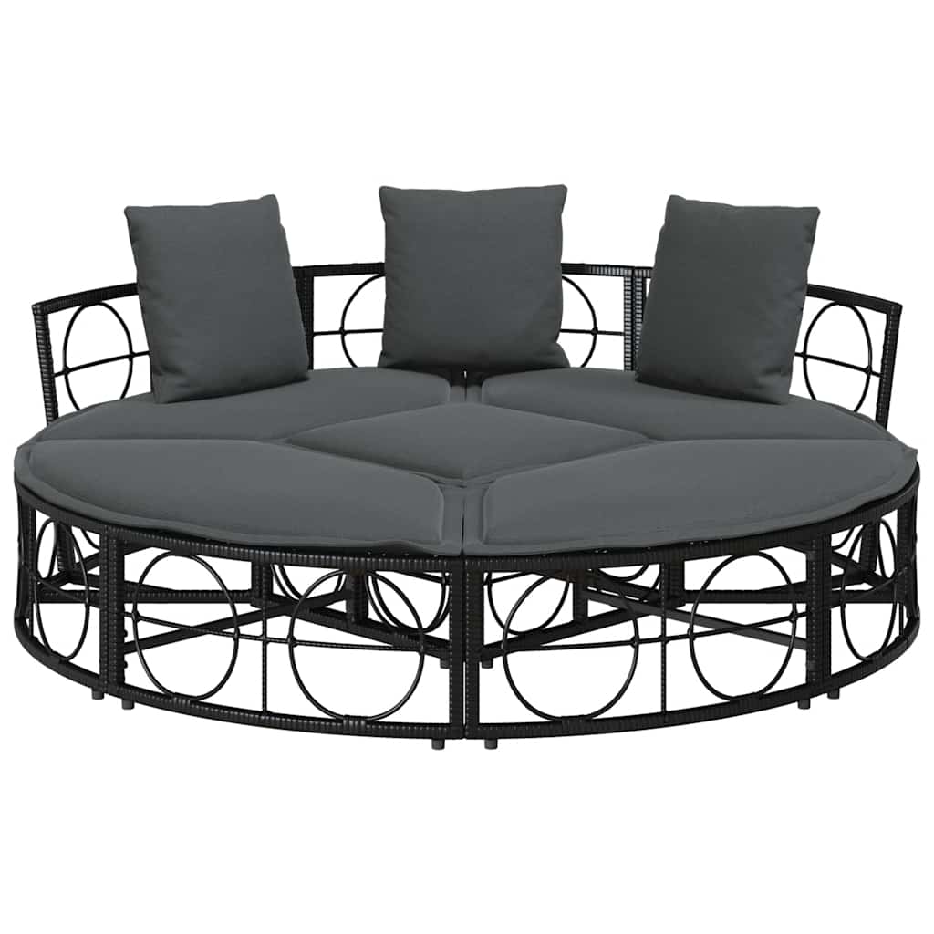 8721158713797_g_en_hd_4 vidaXL Outdoor Lounge Bed without Canopy Black Poly Rattan - Image 6