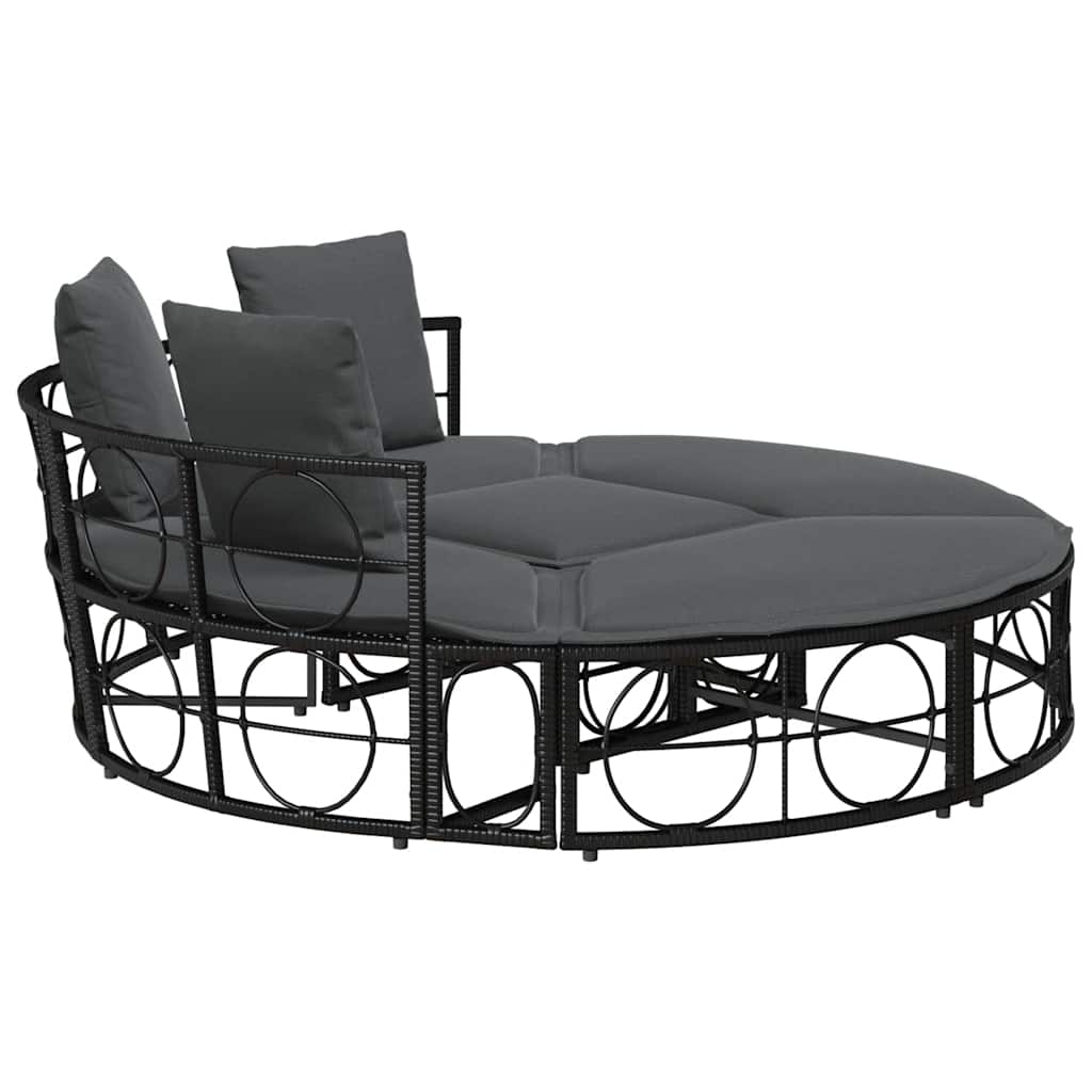 8721158713797_g_en_hd_5 vidaXL Outdoor Lounge Bed without Canopy Black Poly Rattan - Image 7