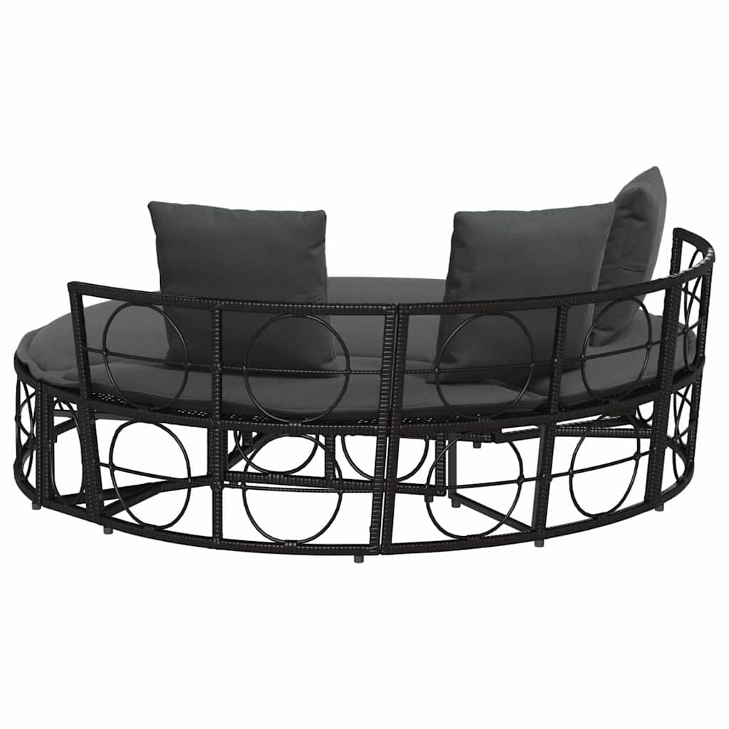 8721158713797_g_en_hd_6 vidaXL Outdoor Lounge Bed without Canopy Black Poly Rattan - Image 8