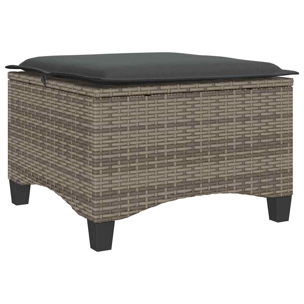 8721158713919_g_en_hd_4 vidaXL Garden Stools with Cushions 2 pcs Grey 55x55x36 cm Poly Rattan - Image 6