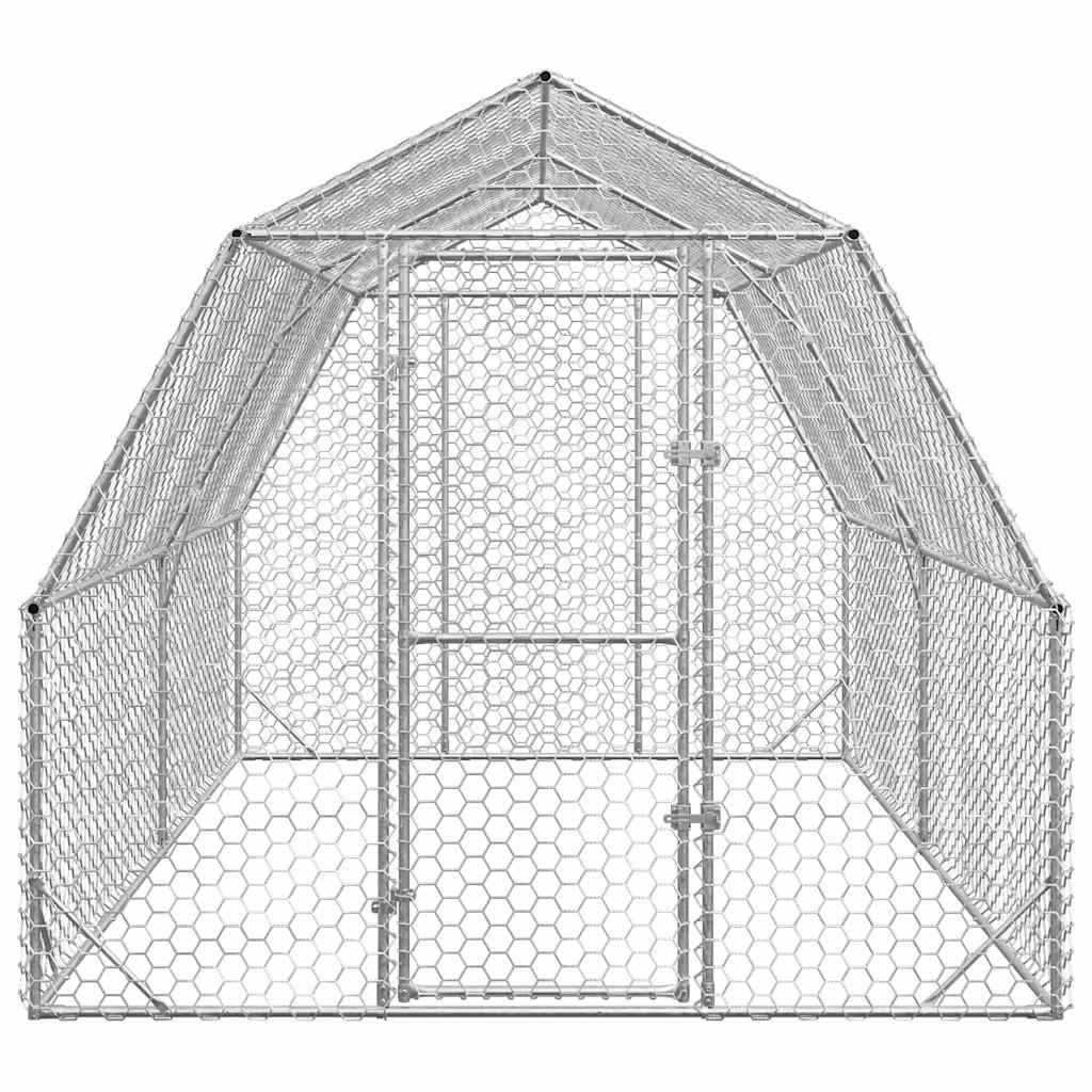 8721158714350_g_en_hd_2 vidaXL Chicken Run 2.5x4x2.25 m Galvanised Steel - Image 3