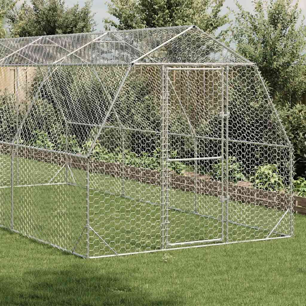 8721158714367_g_en_hd_1 vidaXL Chicken Run 2.5x6x2.25 m Galvanised Steel - Image 2