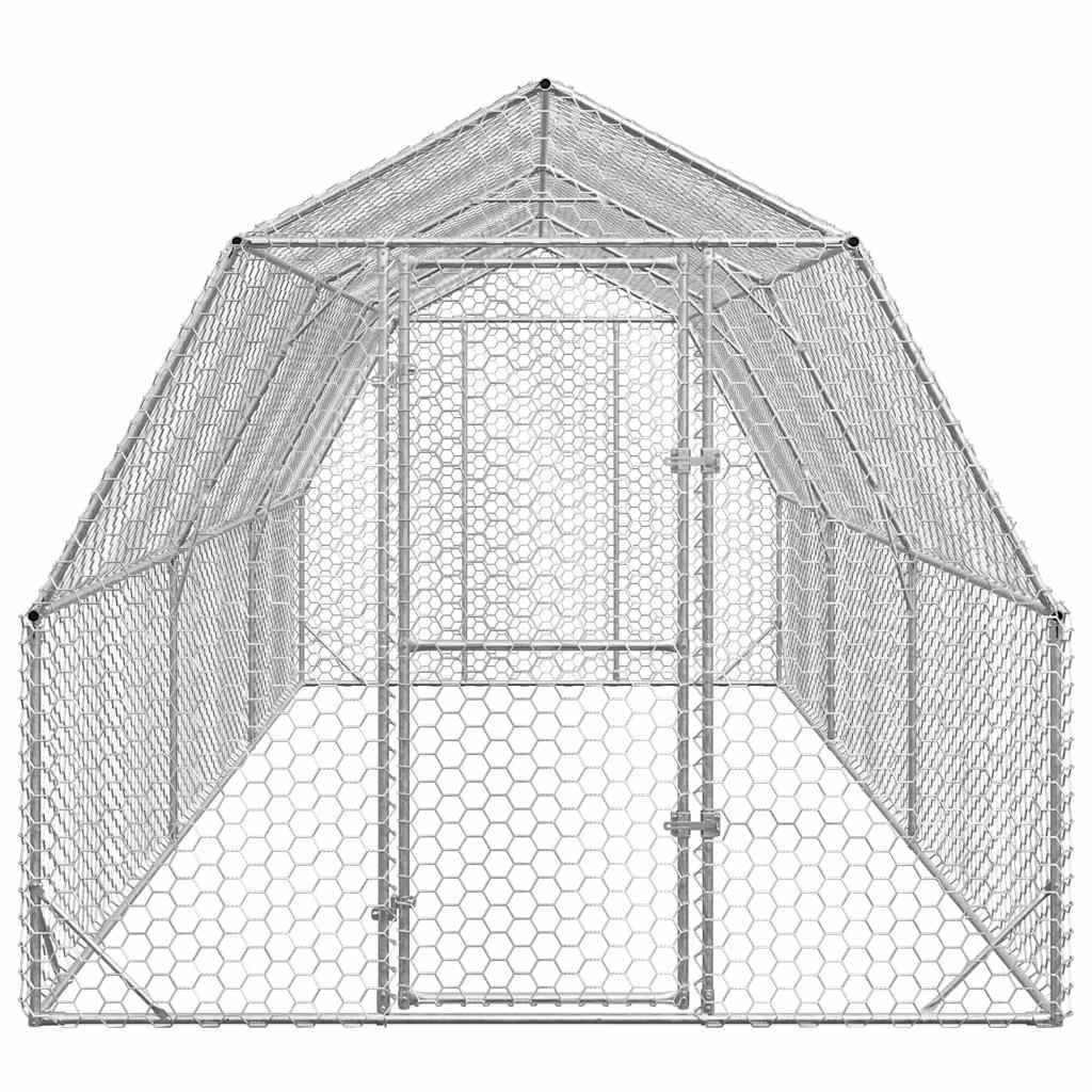 8721158714367_g_en_hd_2 vidaXL Chicken Run 2.5x6x2.25 m Galvanised Steel - Image 3