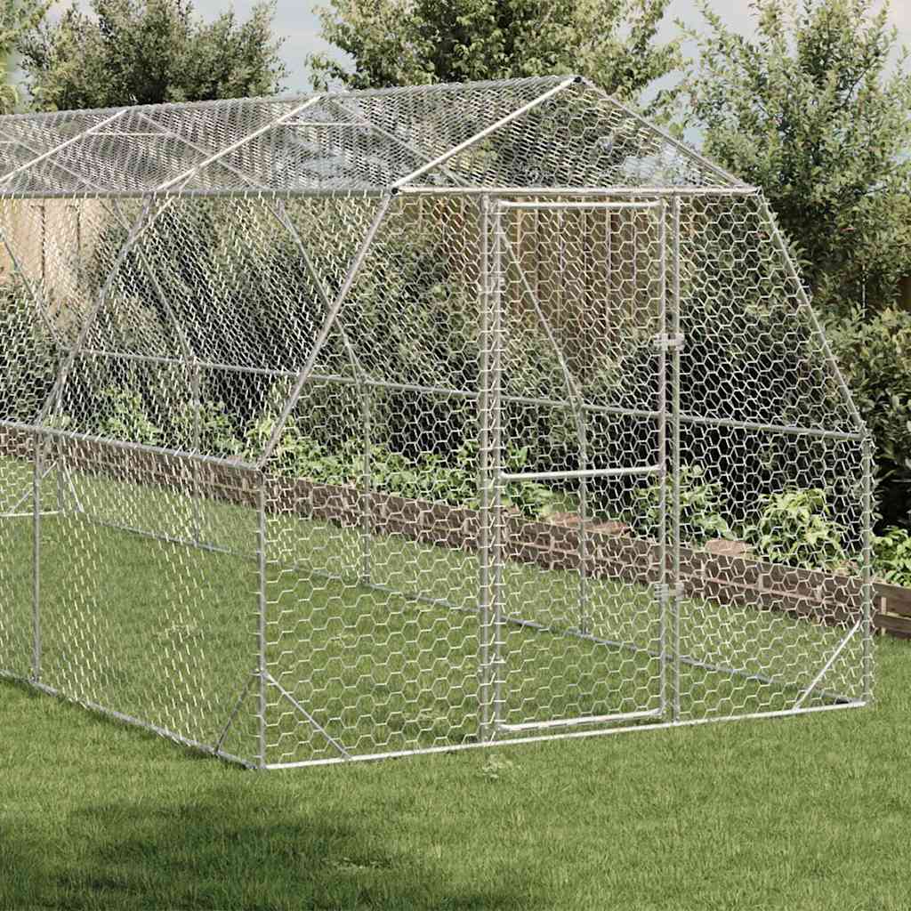8721158714374_g_en_hd_1 vidaXL Chicken Run 2.5x8x2.25 m Galvanised Steel - Image 2