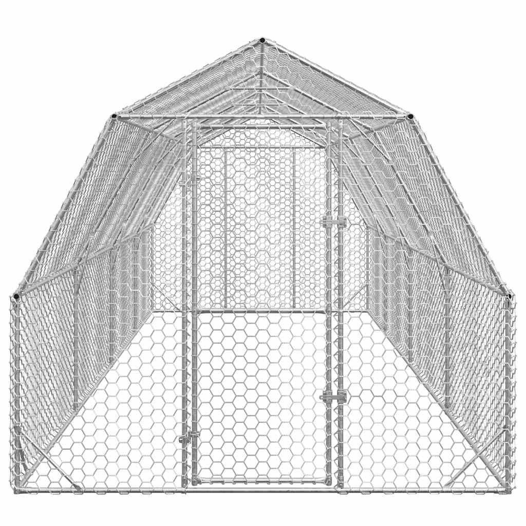 8721158714374_g_en_hd_2 vidaXL Chicken Run 2.5x8x2.25 m Galvanised Steel - Image 3
