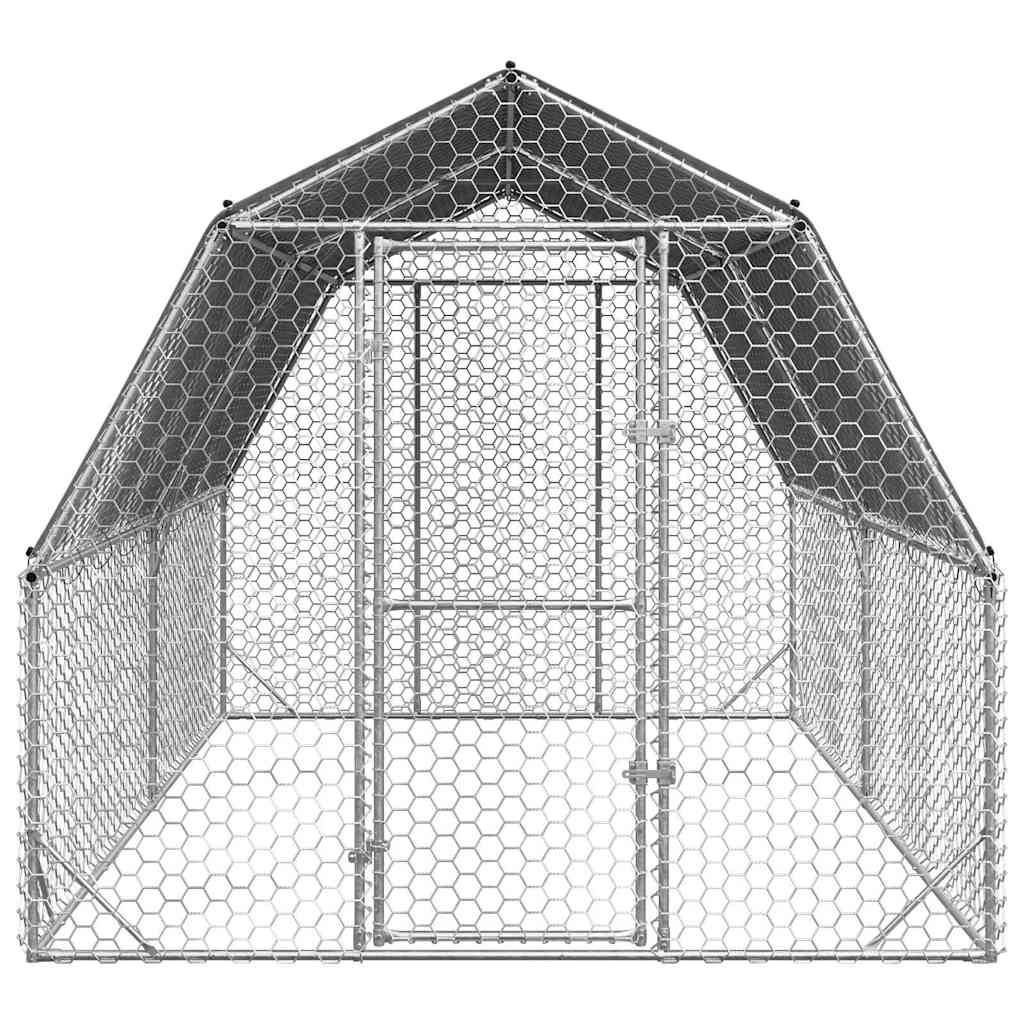 8721158714404_g_en_hd_2 vidaXL Chicken Run with Roof 2.5x4x2.25 m Galvanised Steel - Image 3