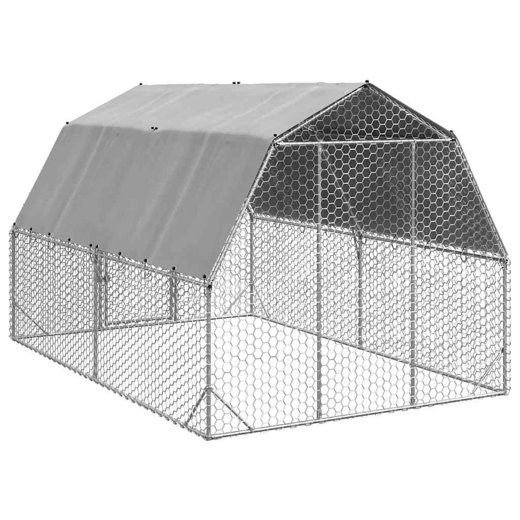 8721158714404_g_en_hd_4 vidaXL Chicken Run with Roof 2.5x4x2.25 m Galvanised Steel - Image 5