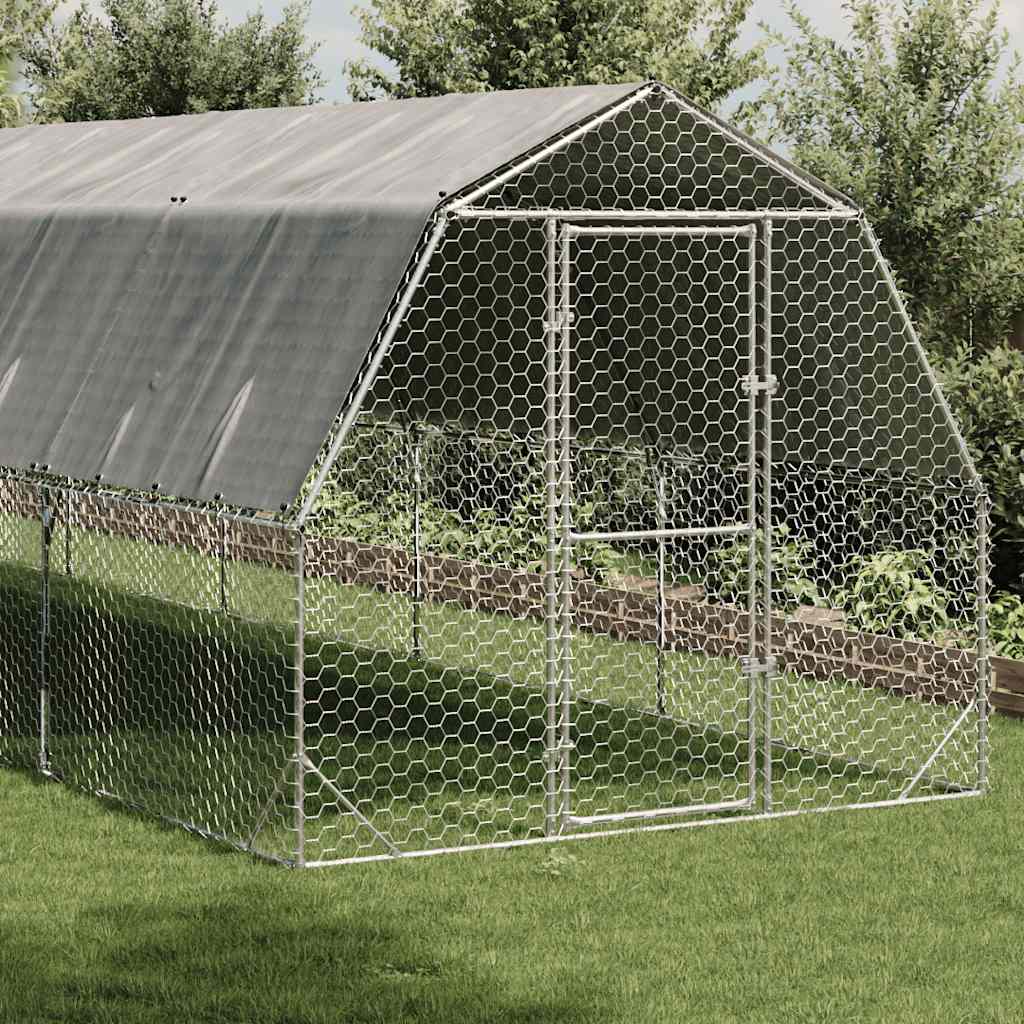 8721158714411_g_en_hd_1 vidaXL Chicken Run with Roof 2.5x6x2.25 m Galvanised Steel - Image 2