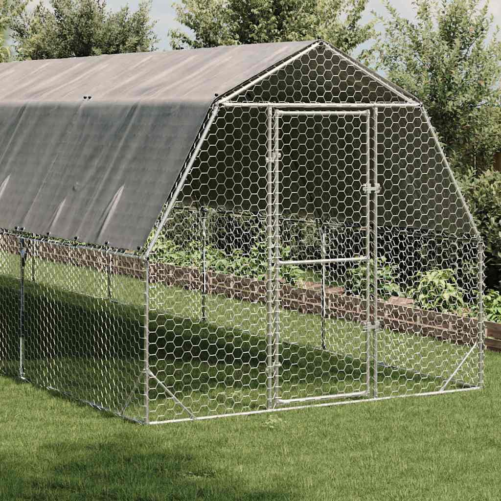 8721158714428_g_en_hd_1 vidaXL Chicken Run with Roof 2.5x8x2.25 m Galvanised Steel - Image 2