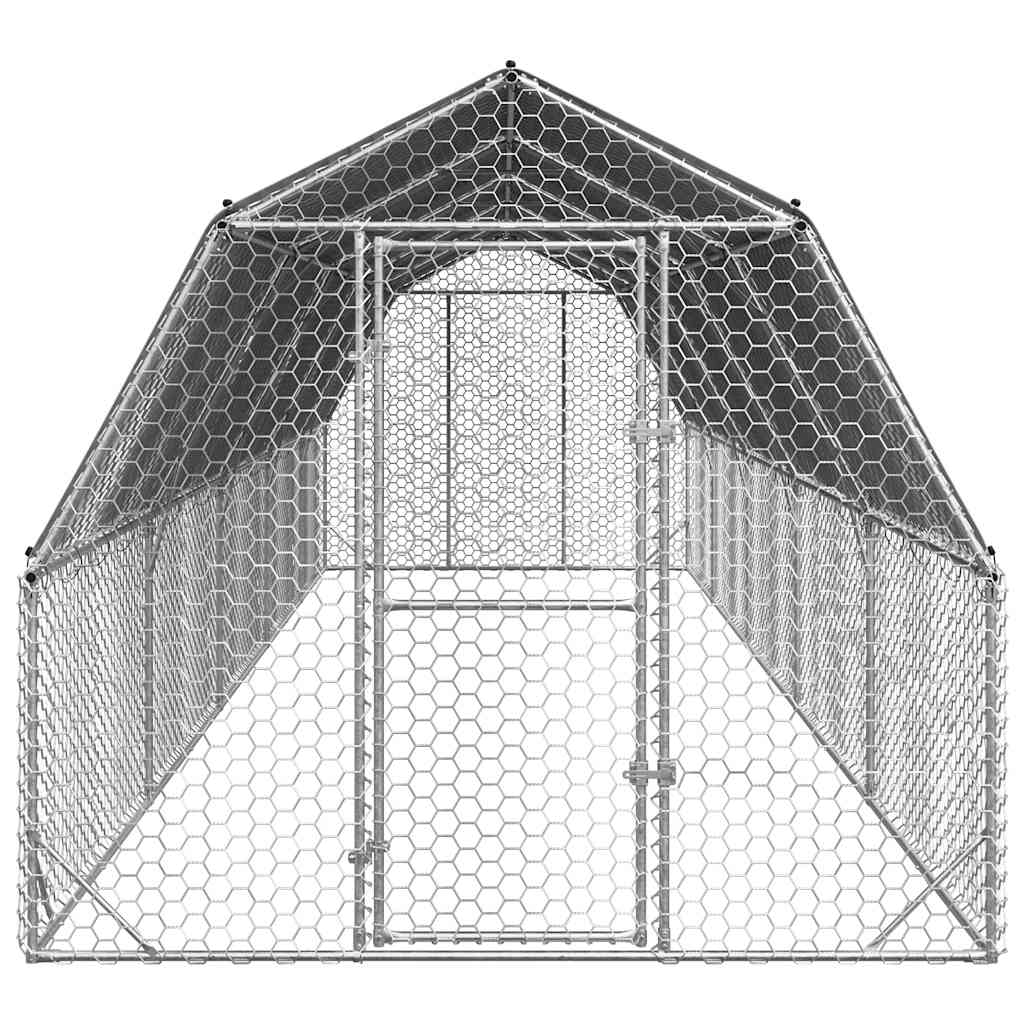 8721158714435_g_en_hd_2 vidaXL Chicken Run with Roof 2.5x10x2.25 m Galvanised Steel - Image 3