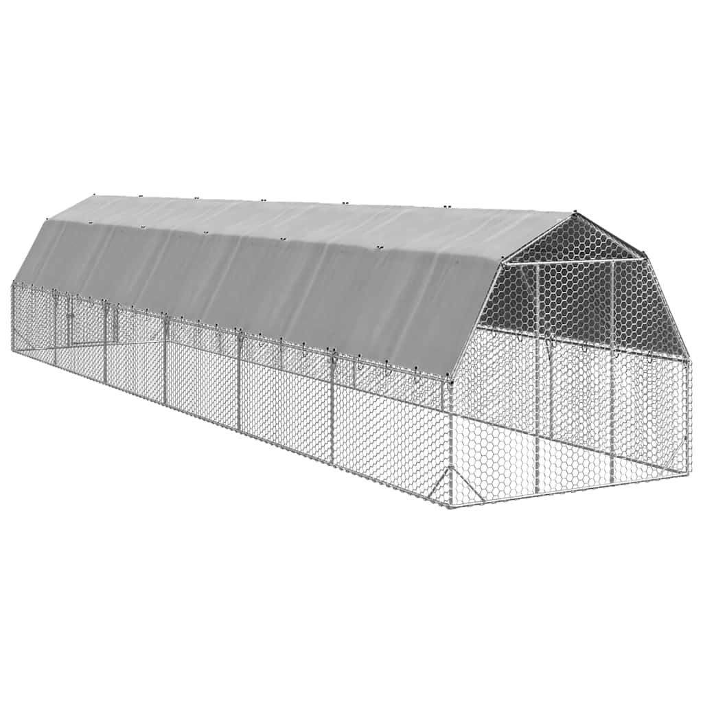 8721158714442_g_en_hd_4 vidaXL Chicken Run with Roof 2.5x12x2.25 m Galvanised Steel - Image 5