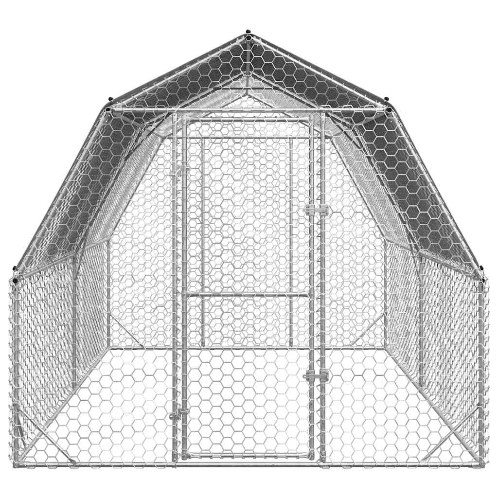 8721158714459_g_en_hd_2 vidaXL Chicken Run with Roof 2.5x4x2.25 m Galvanised Steel - Image 3