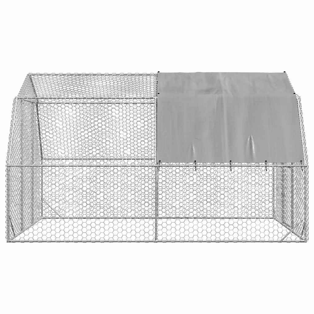 8721158714459_g_en_hd_3 vidaXL Chicken Run with Roof 2.5x4x2.25 m Galvanised Steel - Image 4