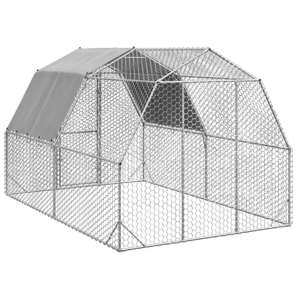 8721158714459_g_en_hd_4 vidaXL Chicken Run with Roof 2.5x4x2.25 m Galvanised Steel - Image 5