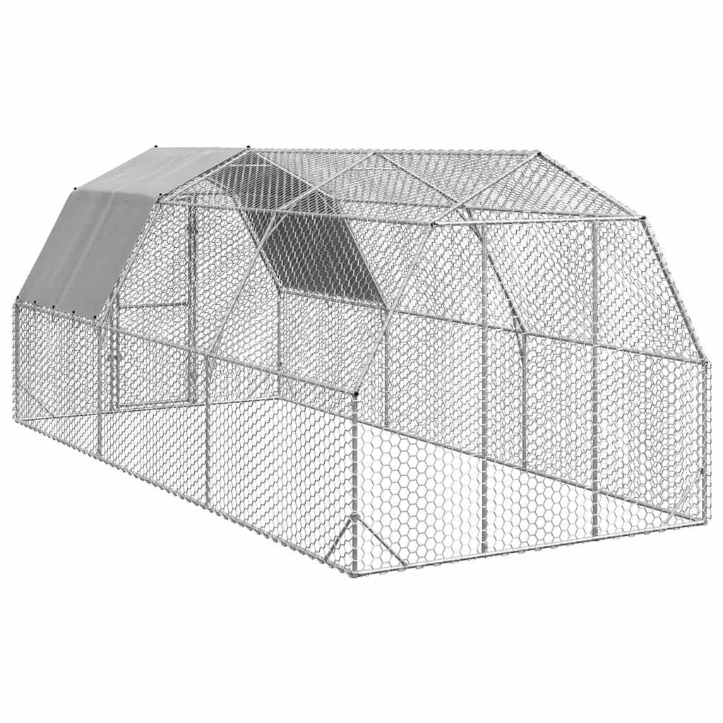 8721158714466_g_en_hd_4 vidaXL Chicken Run with Roof 2.5x6x2.25 m Galvanised Steel - Image 5