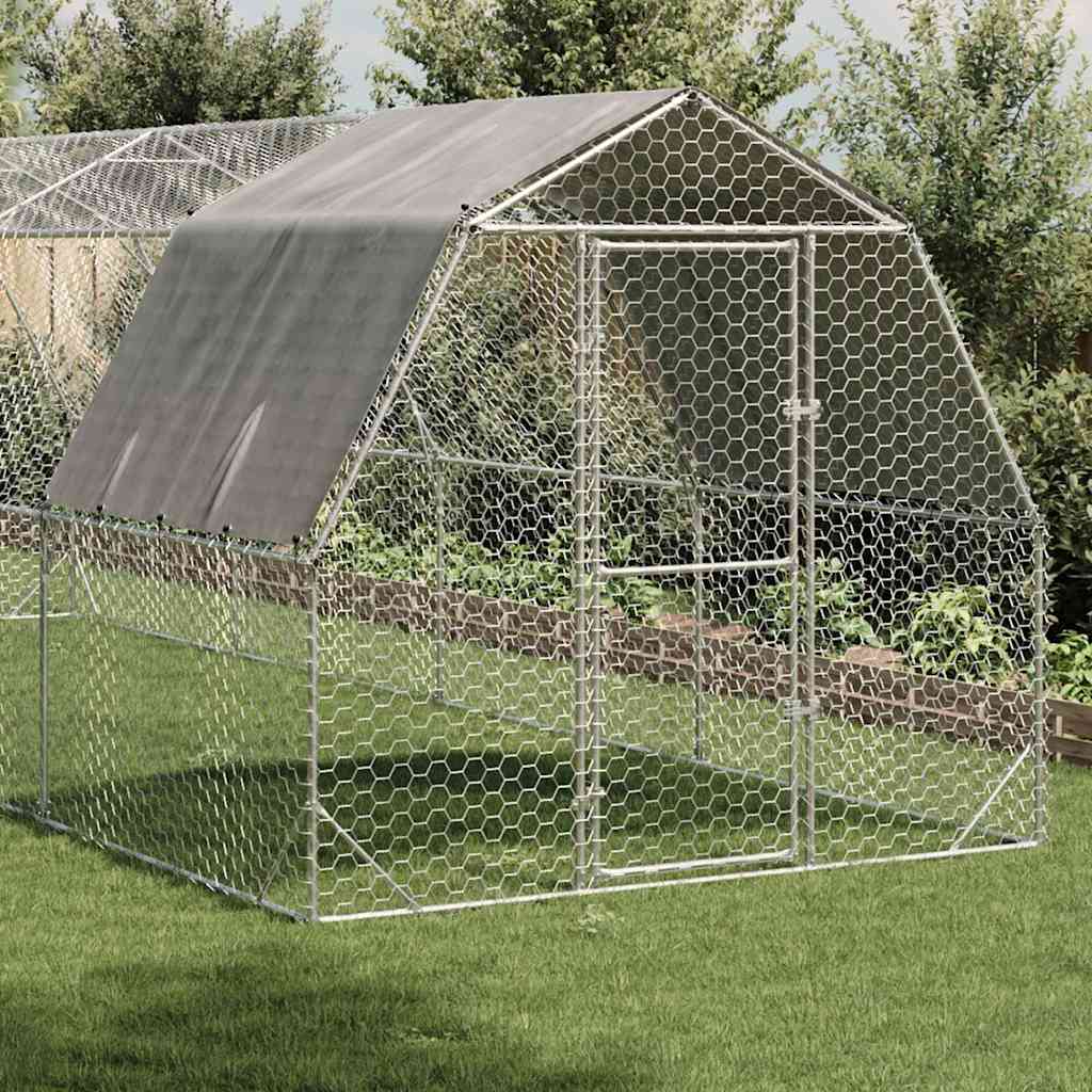 8721158714473_g_en_hd_1 vidaXL Chicken Run with Roof 2.5x8x2.25 m Galvanised Steel - Image 2