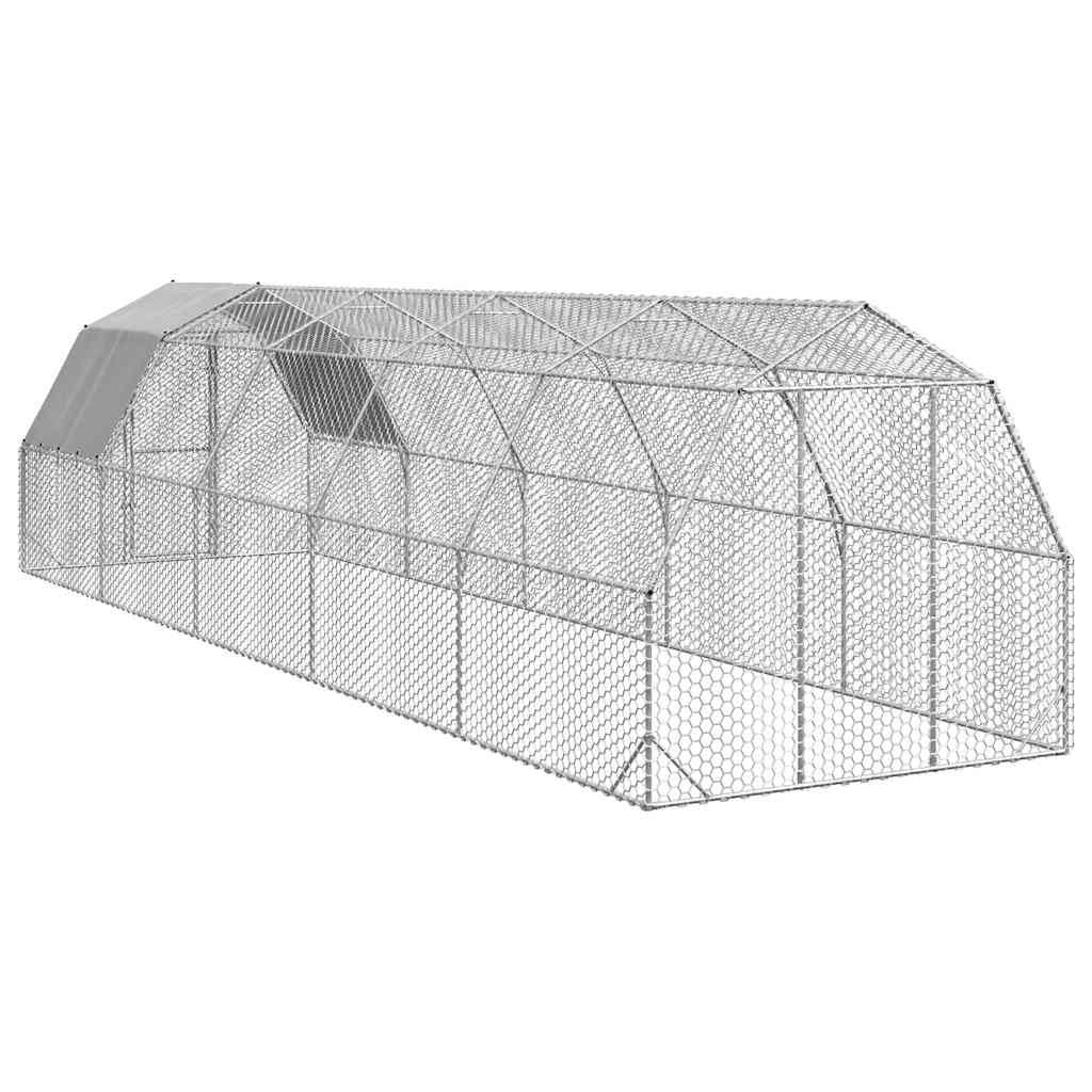 8721158714480_g_en_hd_4 vidaXL Chicken Run with Roof 2.5x10x2.25 m Galvanised Steel - Image 5