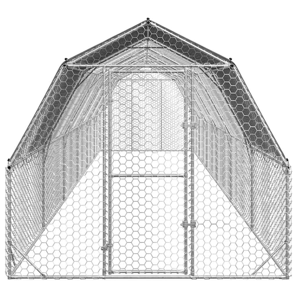 8721158714497_g_en_hd_2 vidaXL Chicken Run with Roof 2.5x12x2.25 m Galvanised Steel - Image 3