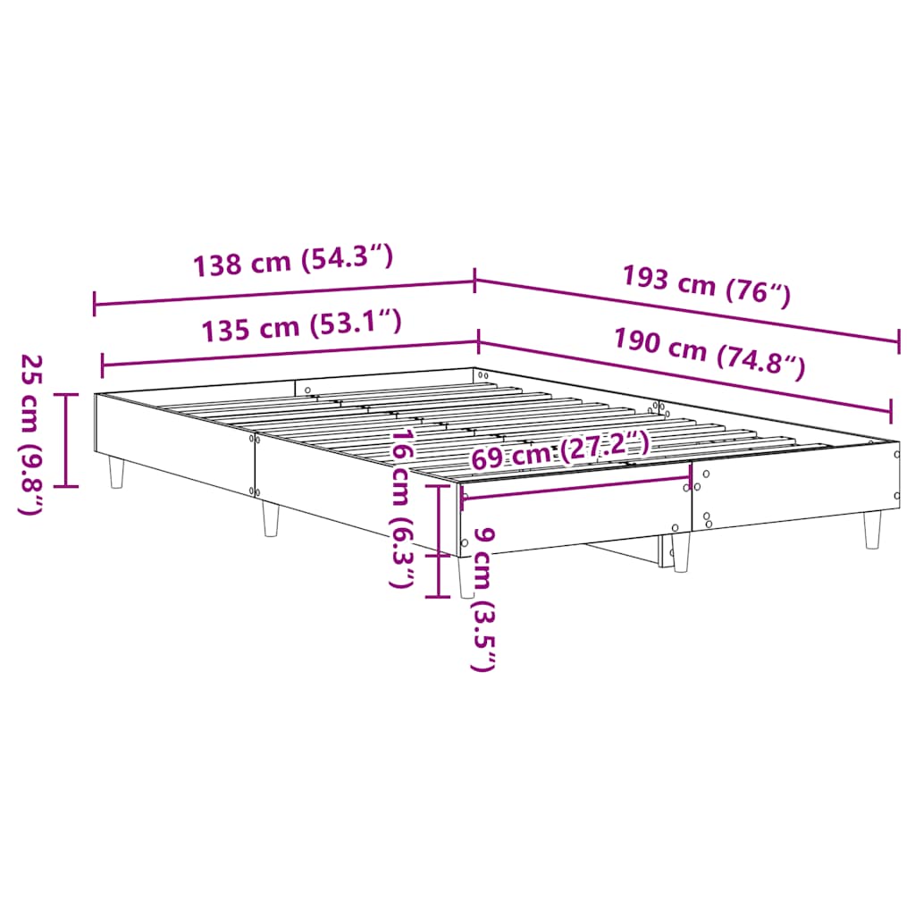 8721158718884_g_en_hd_8 vidaXL Bed Frame No Mattress Sonoma Oak 135x190 cm Engineered Wood - Image 10