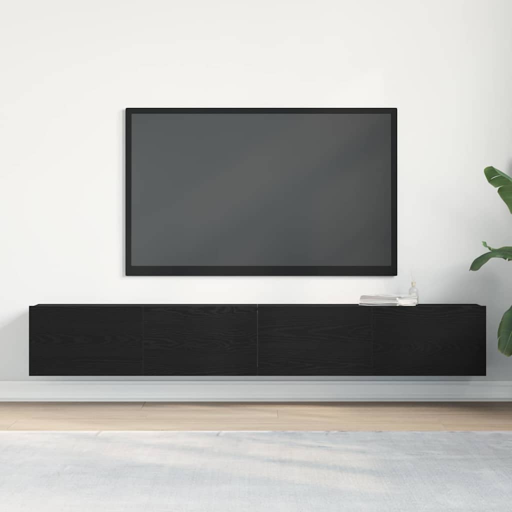 8721158725097_mo-im_en_hd_2 vidaXL TV Cabinet 2 pcs Black 100 x 30 x 30 cm Engineered wood - Image 4