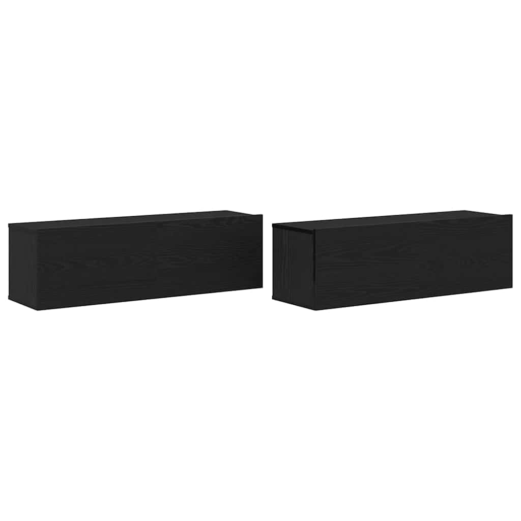 8721158725097_wbg-an-m_en_hd_1 vidaXL TV Cabinet 2 pcs Black 100 x 30 x 30 cm Engineered wood - Image 2