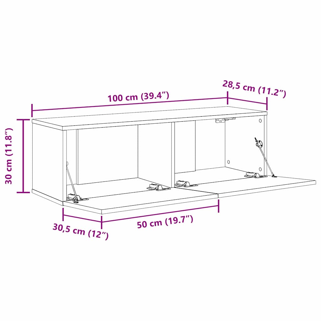 8721158725097_wbg-siz_en_hd_1 vidaXL TV Cabinet 2 pcs Black 100 x 30 x 30 cm Engineered wood - Image 12
