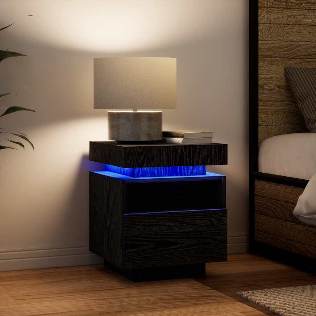 8721158725424_mo-im-da_en_hd_1 vidaXL Bedside Cabinet with Drawer 2 pcs Black oak 40 x 39 x 48.5 cm - Image 5