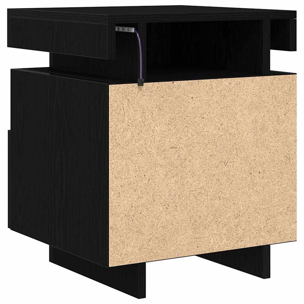 8721158725424_wbg-ba_en_hd_4 vidaXL Bedside Cabinet with Drawer 2 pcs Black oak 40 x 39 x 48.5 cm - Image 8
