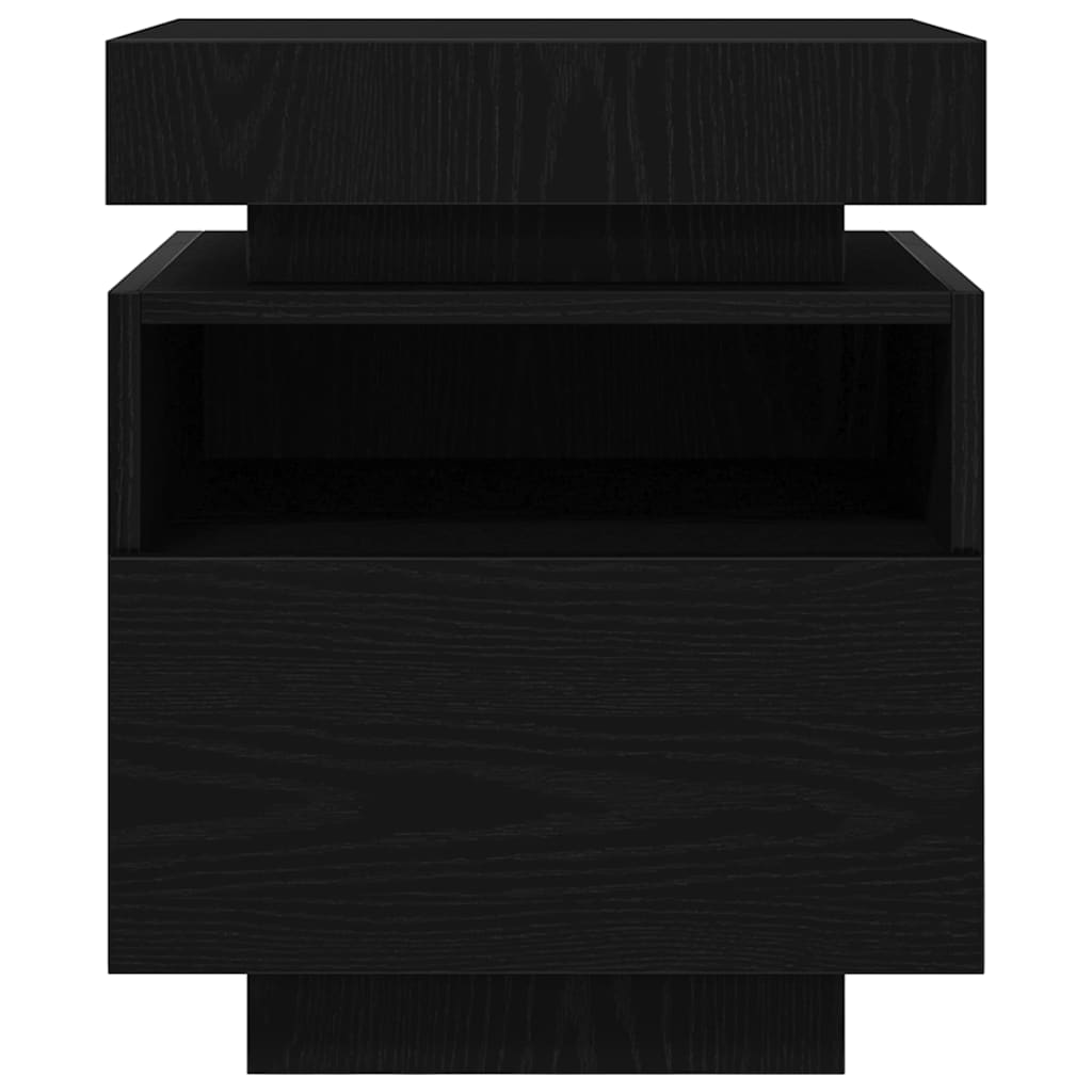 8721158725424_wbg-fr_en_hd_5 vidaXL Bedside Cabinet with Drawer 2 pcs Black oak 40 x 39 x 48.5 cm - Image 9