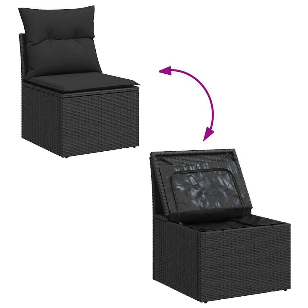 8721158733696_g_en_hd_7 vidaXL 8 Piece Garden Sofa Set with Cushions Black Poly Rattan - Image 9